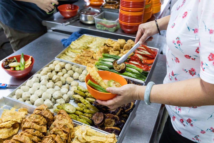 comida en la calle en China