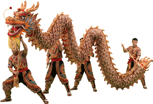 Danza cultural del dragon chino