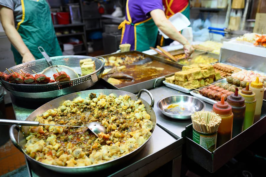 comida china en el mercado